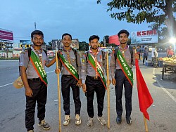 হেঁটে ১৫০ কিলোমিটার পথ পাড়ি দেবেন গোপালগঞ্জের চার রোভার ১ম দিন গোপালগঞ্জ টু কাশিয়ানি