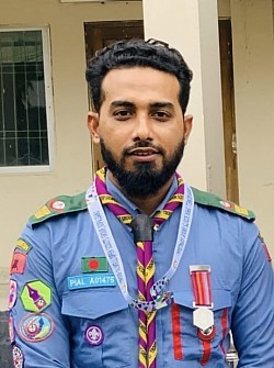 নাম : মেহেদী হাসান পিয়াল ইউনিট:ট্রুপ গিলওয়েল ওপেন স্কাউট গ্রুপ ,বি এস আইডি: AO1475 কত সালে পেয়েছেন : 2022 মোবাইল নম্বর : 01627772272